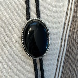 Black bolo tie